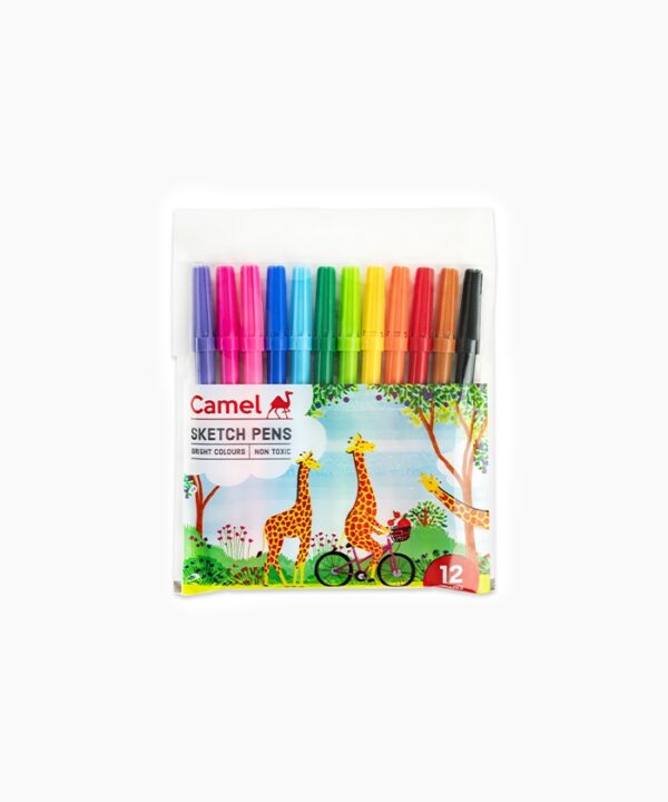 Camel  Sketch  Pens  Assorted  pack  of  12  shades,  Full  size