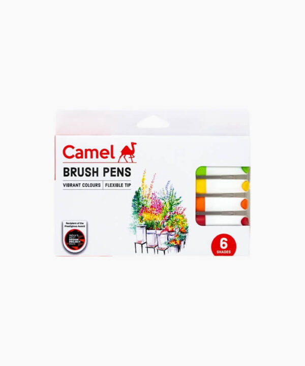 Camel Brush Pens Assorted pack of 6 shades
