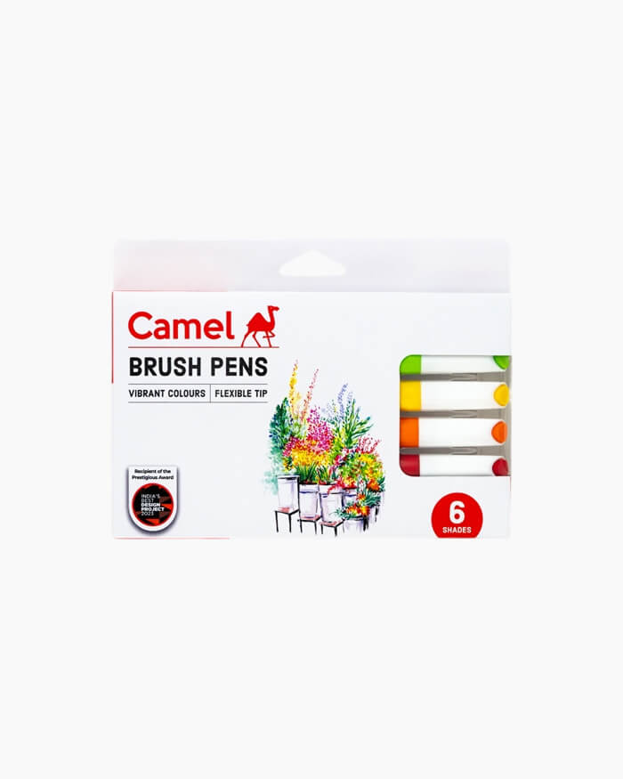 Camel  Brush  Pens  Assorted  pack  of  6  shades