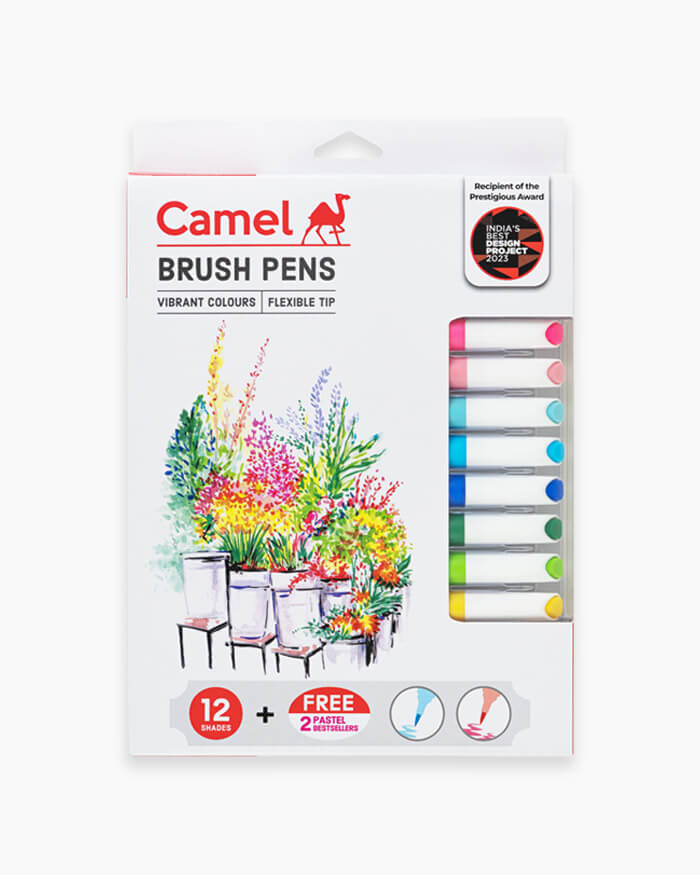 Camel  Brush  Pens  Assorted  pack  of  14  shades