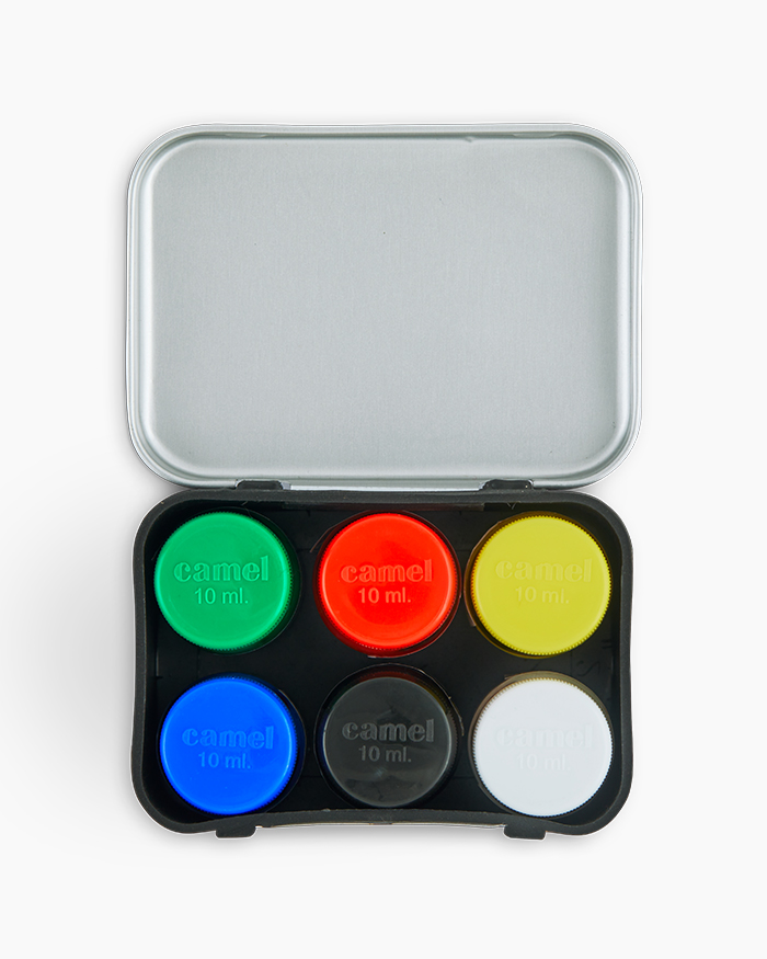 Poster  Colours  Assorted  tin  pack  of  6  shades  in  10  ml