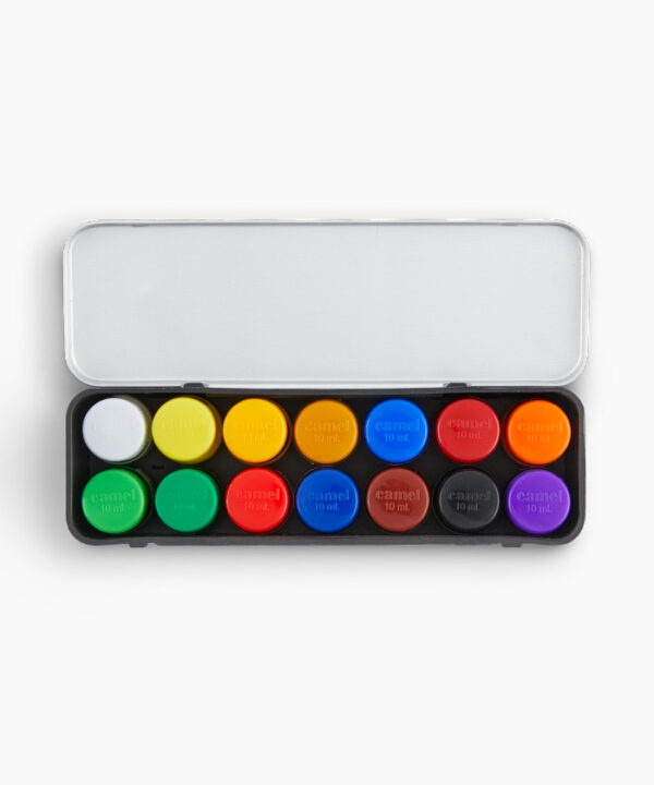 Poster  Colours  Assorted  tin  pack  of  14  shades  in  10  ml