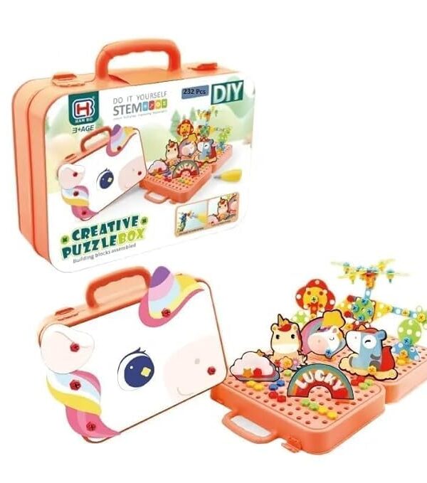 3D Building Puzzle Set for Kids (232 Pieces)