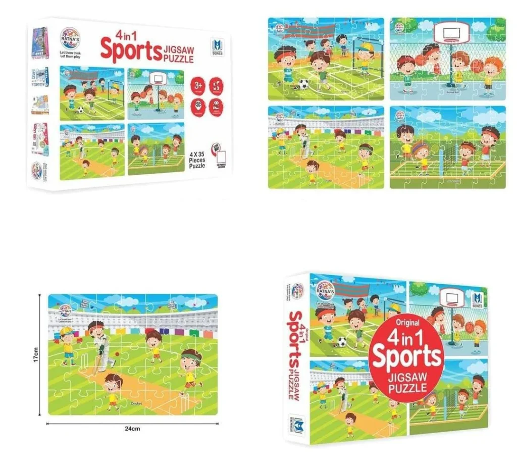 4 in 1 Indian Sports Jigsaw Puzzle