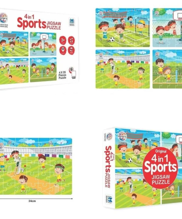 4 in 1 Indian Sports Jigsaw Puzzle