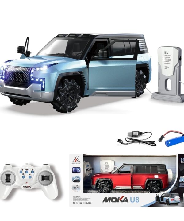 Moka U8 Remote Control Drift Car with EV Charge Station - Rechargeable 1:12 Scale RC Car