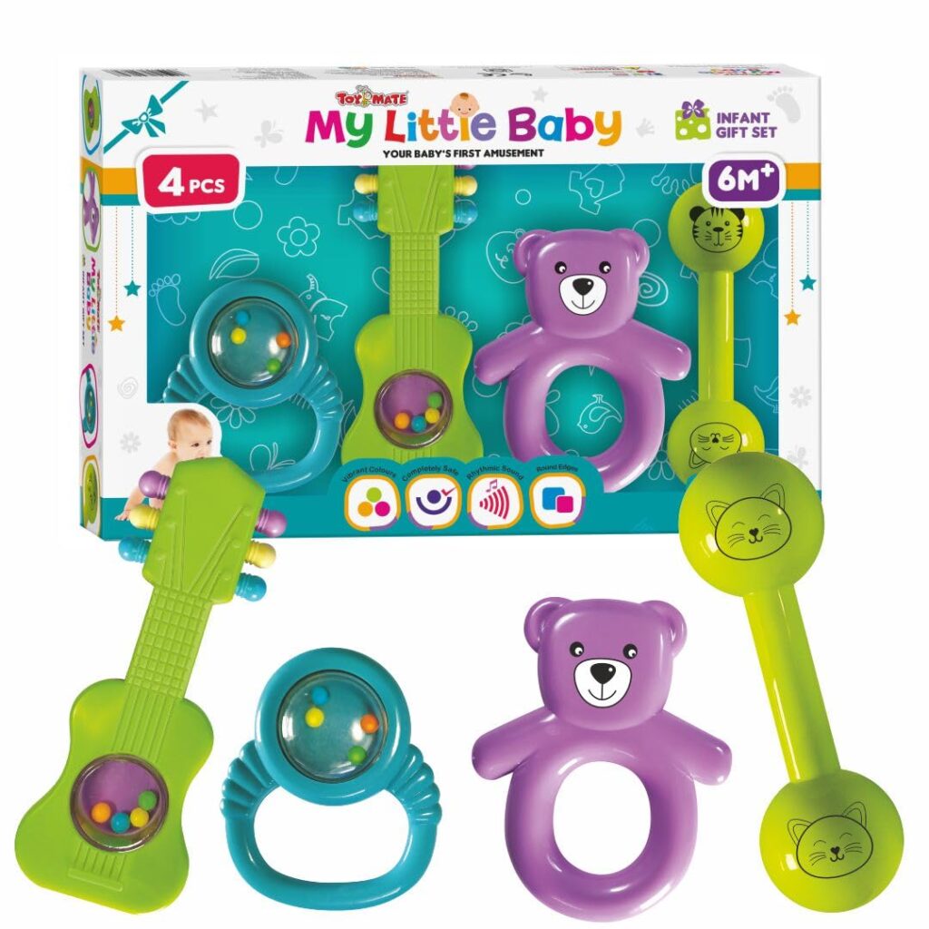 My Little Baby Infant Rattle Gift Set, 4 Piece Rattle Set