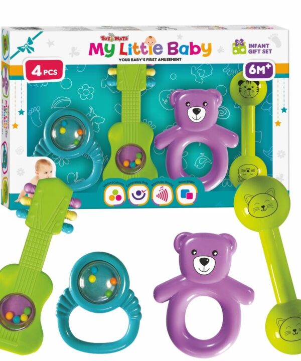 My Little Baby Infant Rattle Gift Set, 4 Piece Rattle Set