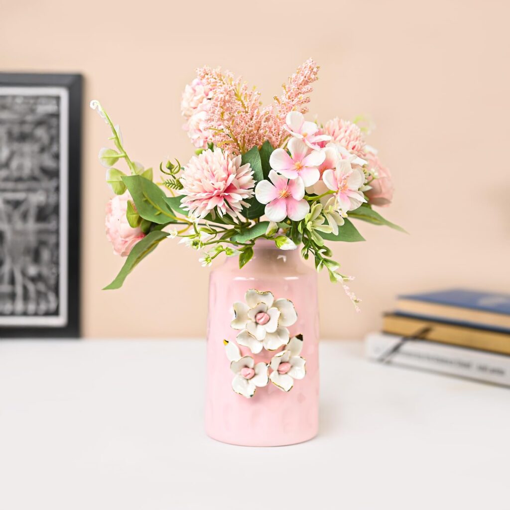 Ceramic Floral Appliques Design with Glossy Finish