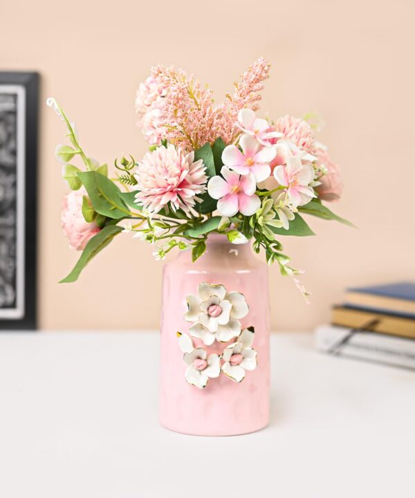 Ceramic Floral Appliques Design with Glossy Finish