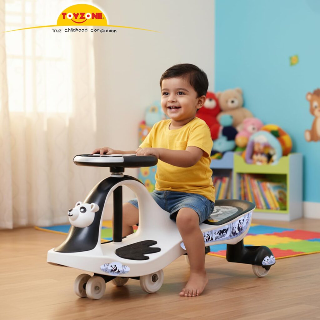 Toyzone Baby Panda Kids Magic Car/Swing Car Ride-on
