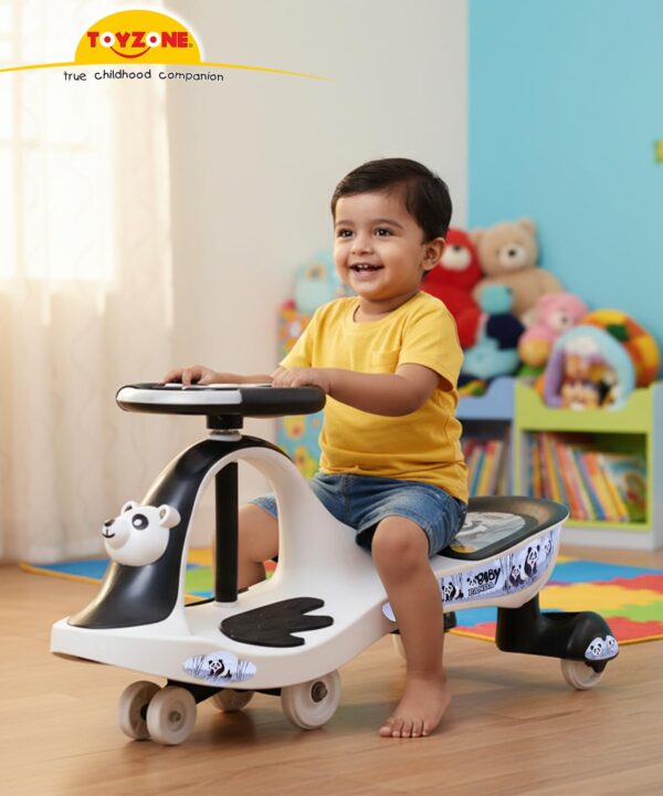 Toyzone Baby Panda Kids Magic Car/Swing Car Ride-on