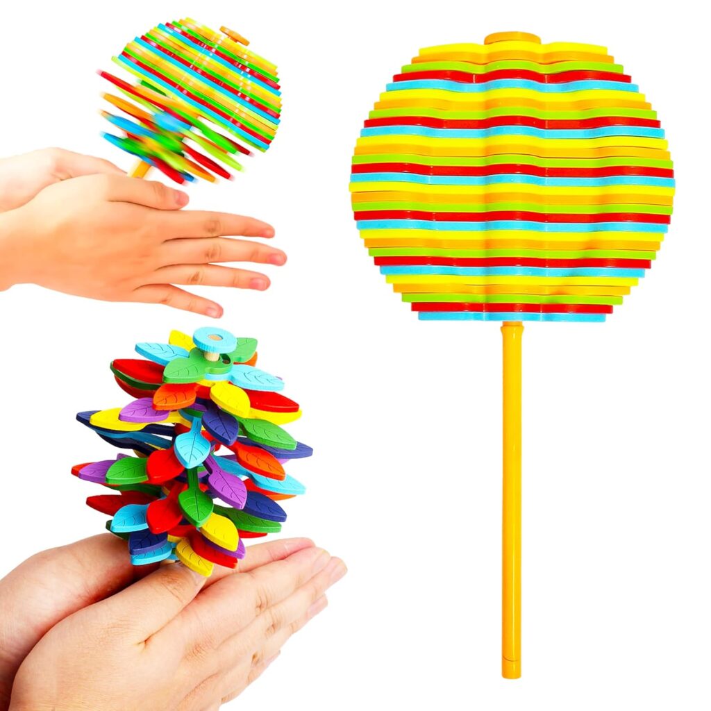 Spinning Candy Flower Toy for Kids - Lollipop Shaped Hand Spinner