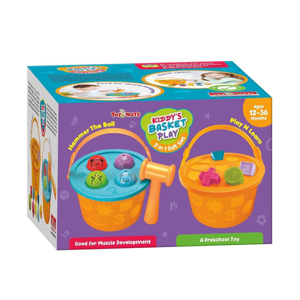Kiddy’s Basket Play - Combo of Hammering Fun & Shape Sorting Basket