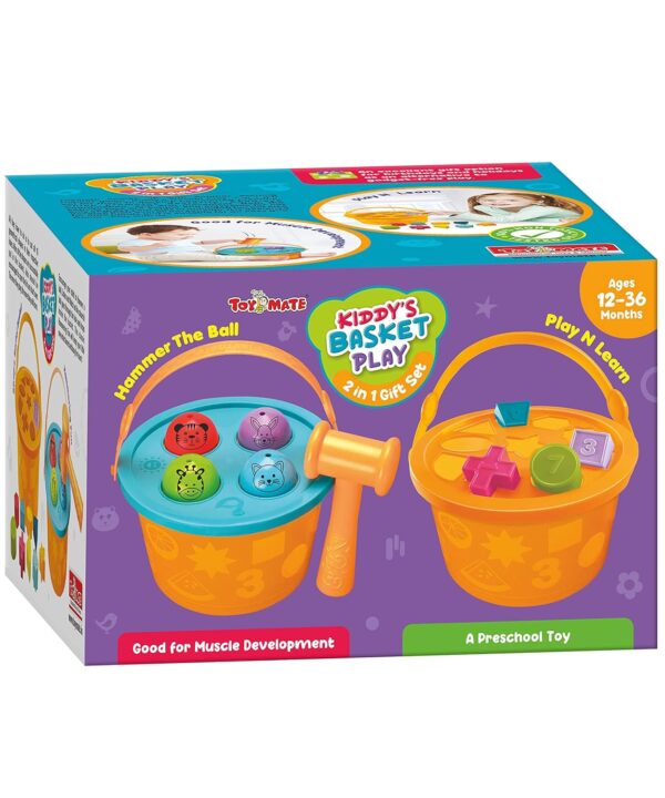 Kiddy’s Basket Play - Combo of Hammering Fun & Shape Sorting Basket