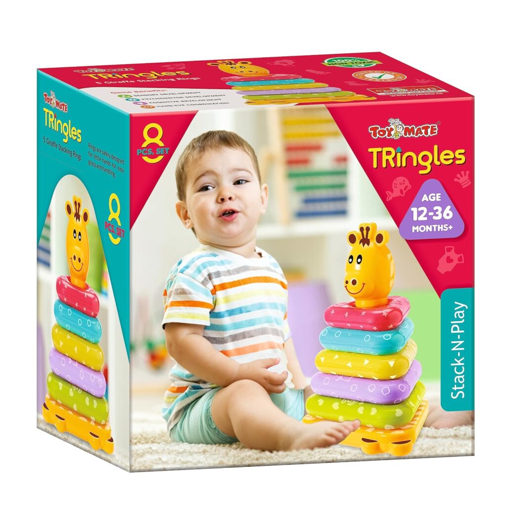 TRingles- 8 Pcs Set-Stack N Play Triangle Shaped