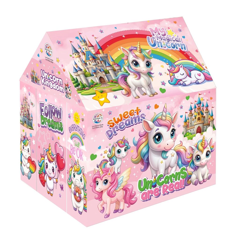 Unicorn Kingdom Theme Kids Play Tent