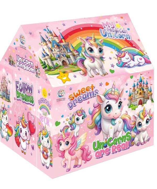 Unicorn Kingdom Theme Kids Play Tent