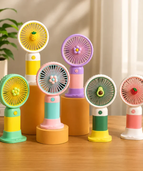 Cute Fruit & Flower Series USB Handheld Fan | Portable USB Rechargeable Fan