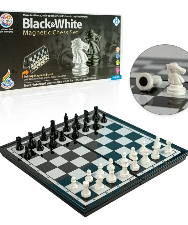 Black & White Magnatic Chess