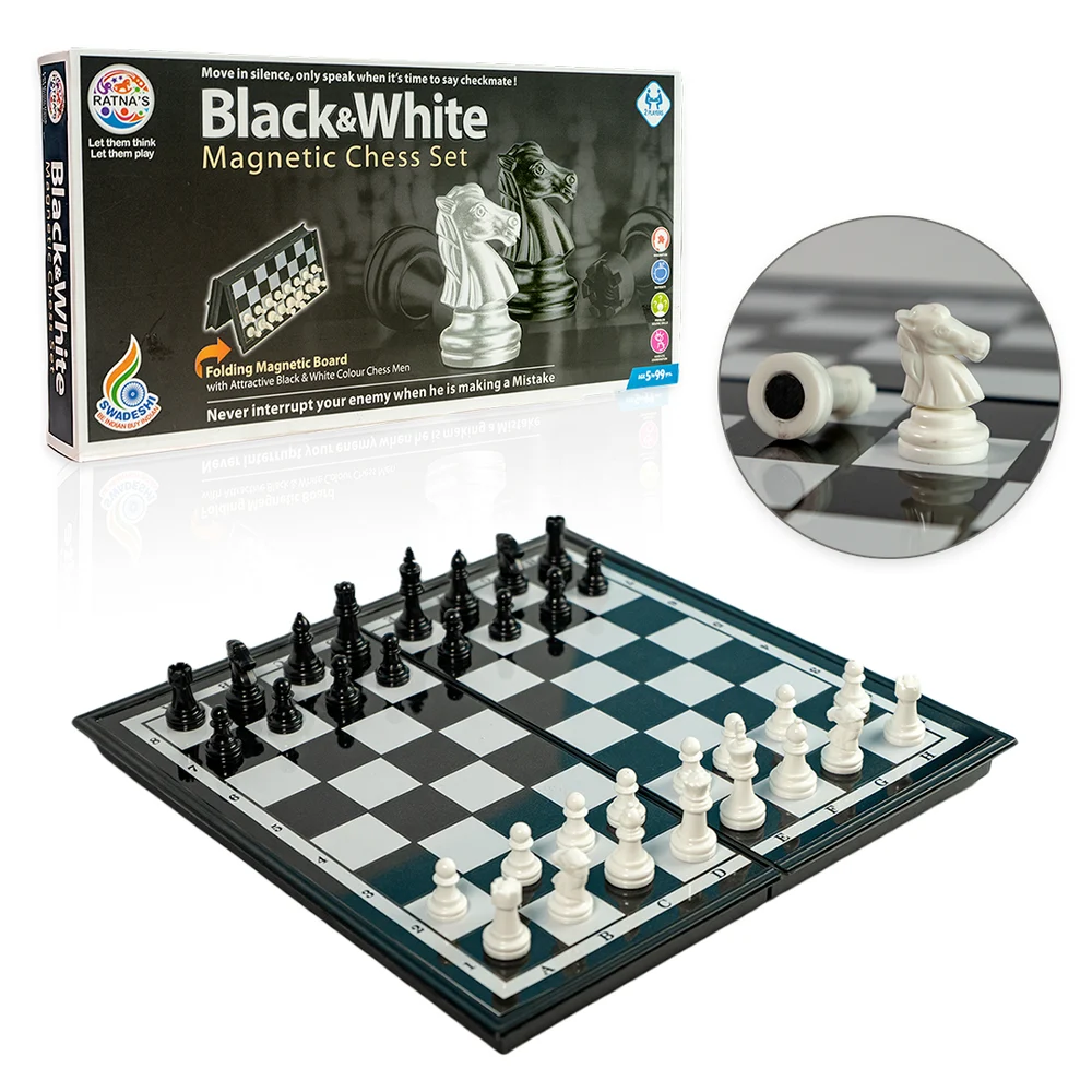 Black & White Magnatic Chess