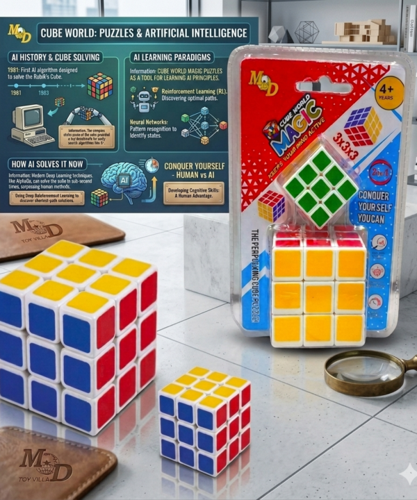 3X3 High Speed Sticker Less Magic Puzzle Cube Game